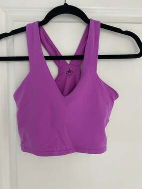 Alo Yoga Real Bra Tank in Electric Violet, Size Small
